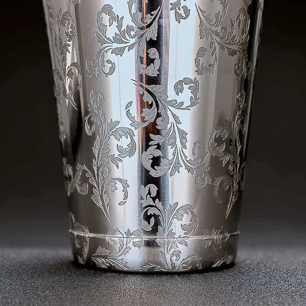 Engraved Stainless Steel Boston Cocktail Shaker Tools